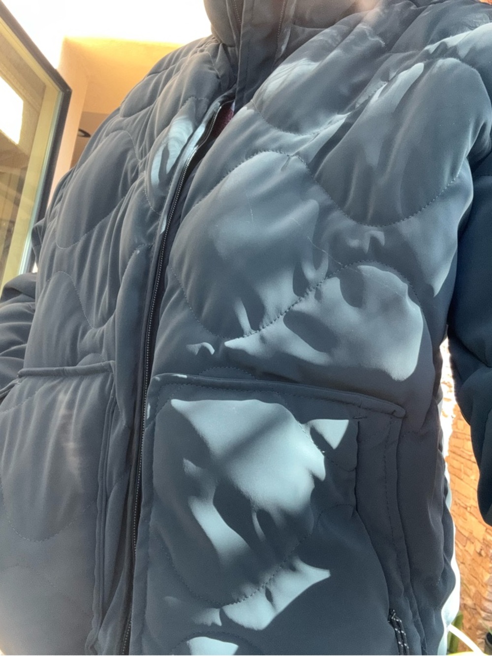 Women's Quilted Puffer Jacket in Dark Slate